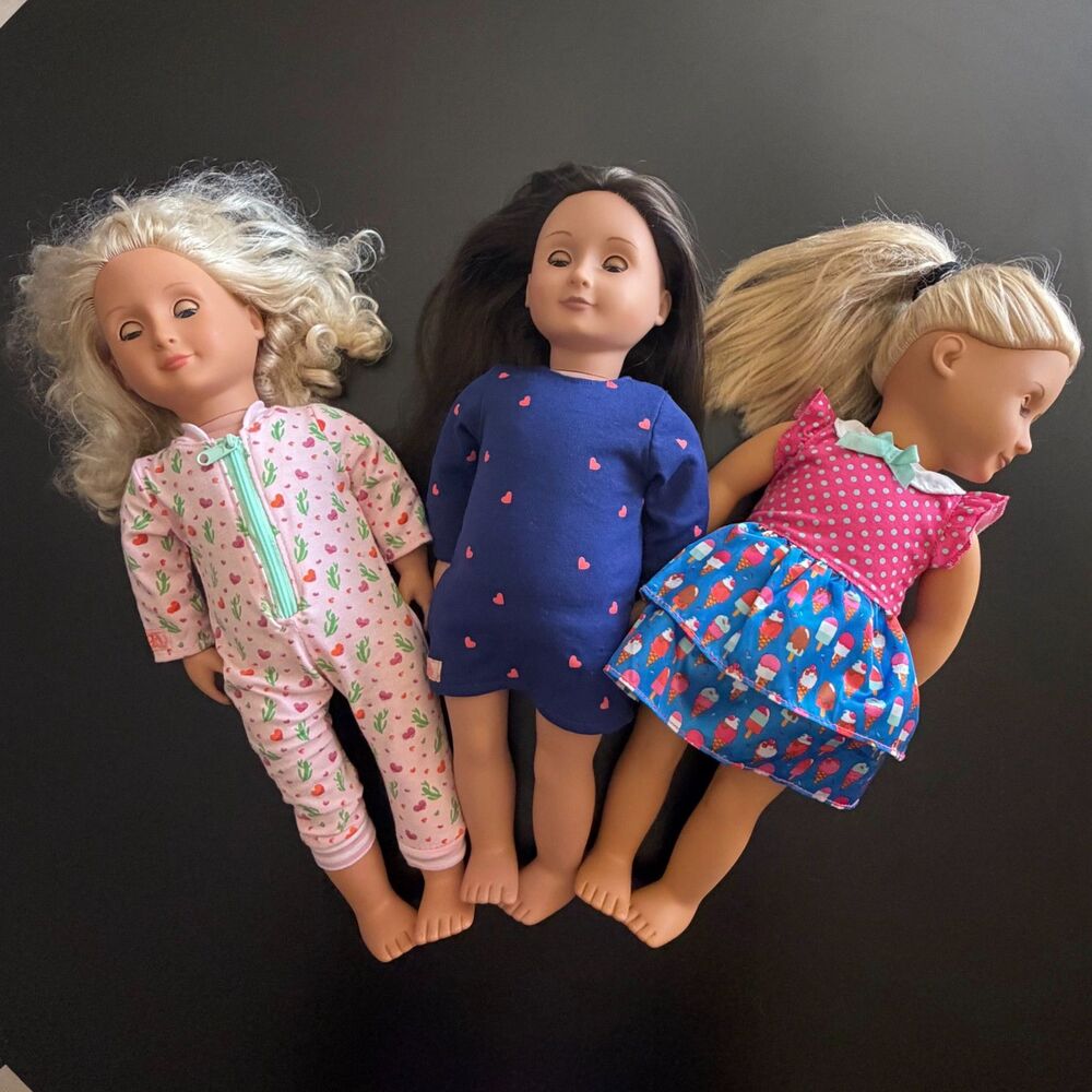 3 Our Generation Made By Battat 18-inch Dolls